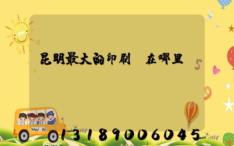 昆明最大的印刷廠在哪里