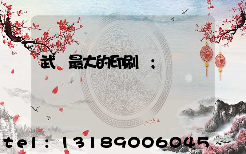 武漢最大的印刷廠