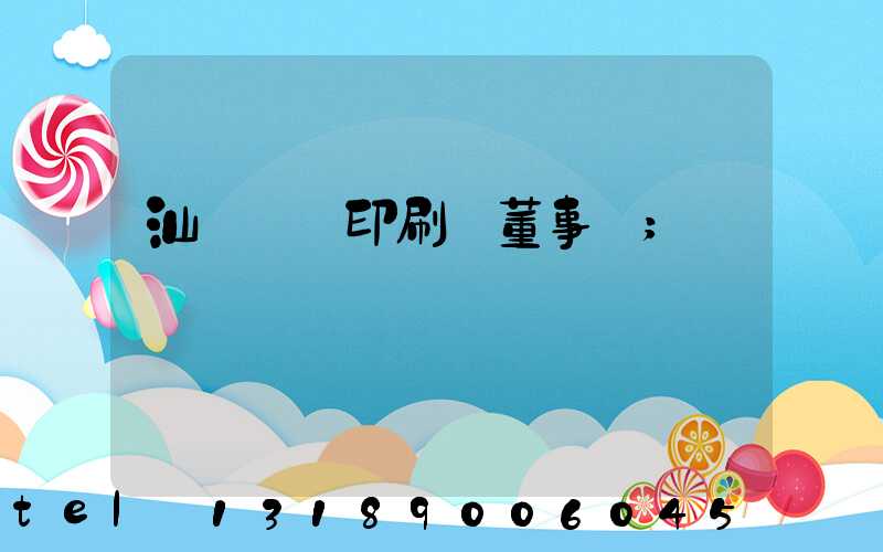 汕頭東風印刷廠董事長