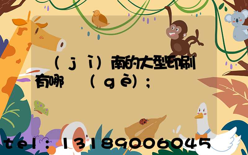 濟(jì)南的大型印刷廠有哪幾個(gè)